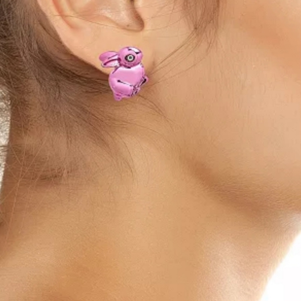Betsey Johnson Pink Bunny and Orange & Carrot Earrings NIB - Picture 6 of 6